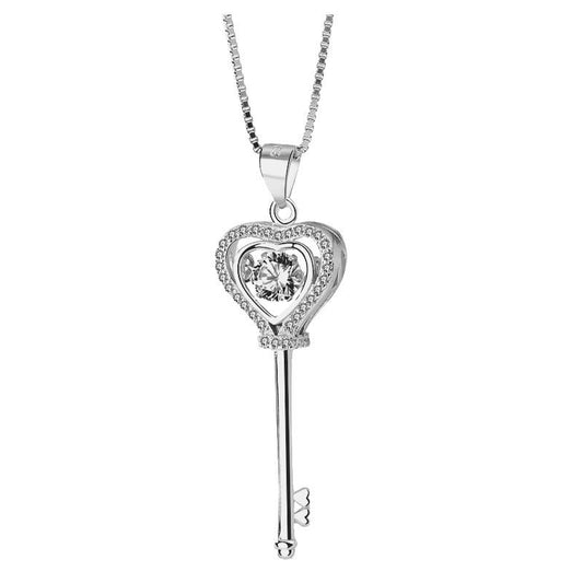 Pendentif Clé du Coeur argent 925